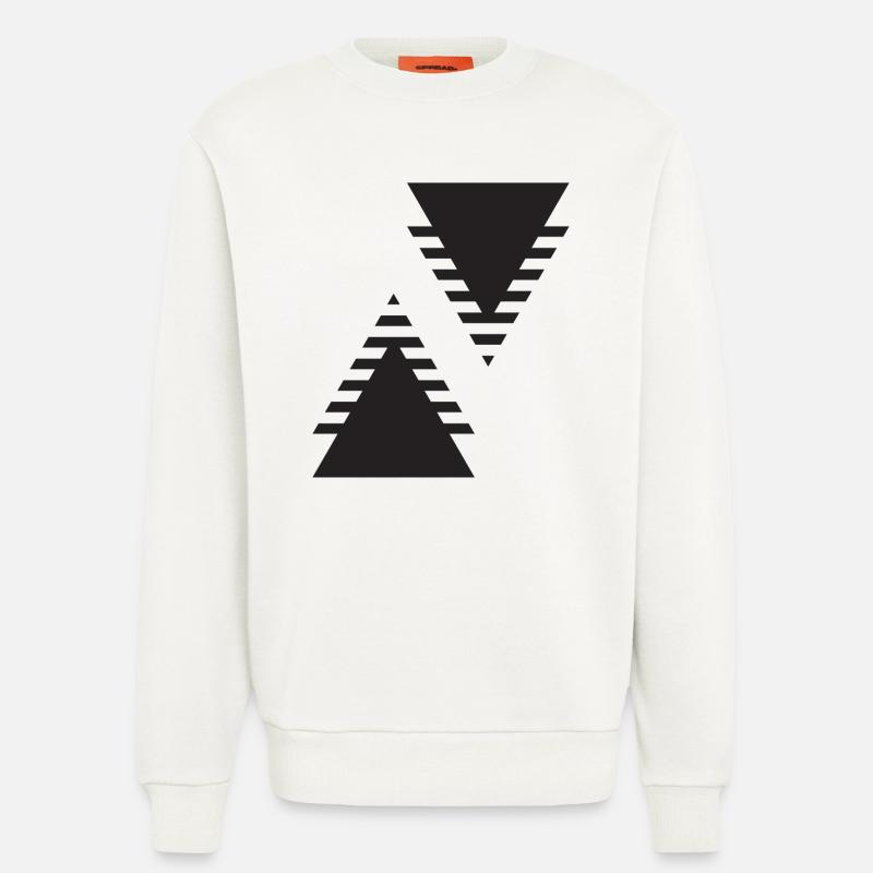Dual Triangles Echo - Sweatshirt - made by SPREAD  - OFF WHITE