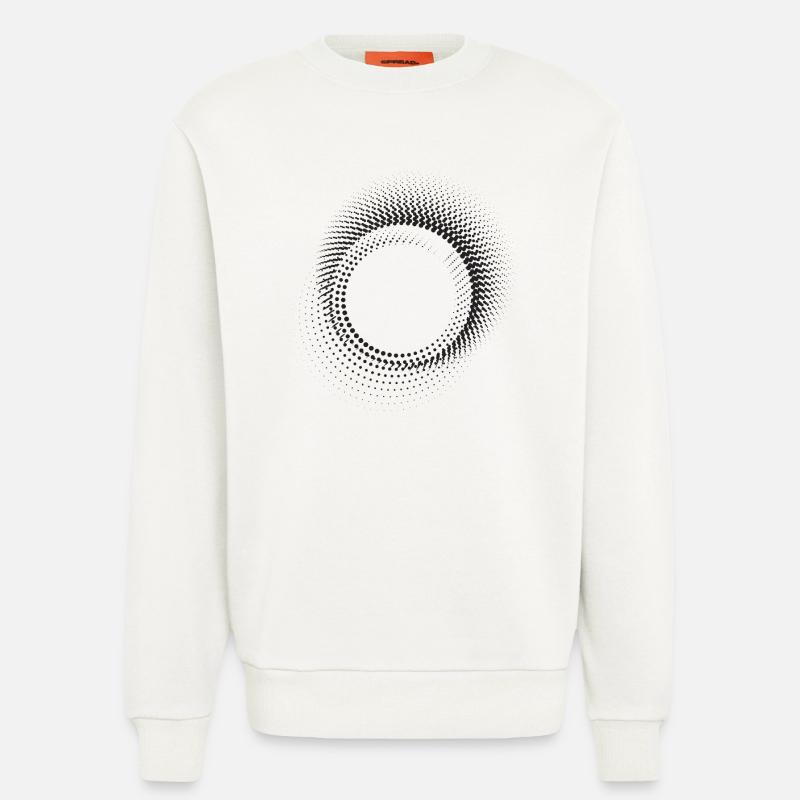 Halo Dot Ring Pattern - Sweatshirt - made by SPREAD  - OFF WHITE