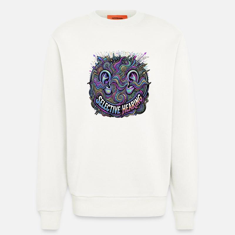 selective hearing - Sweatshirt - made by SPREAD  - OFF WHITE
