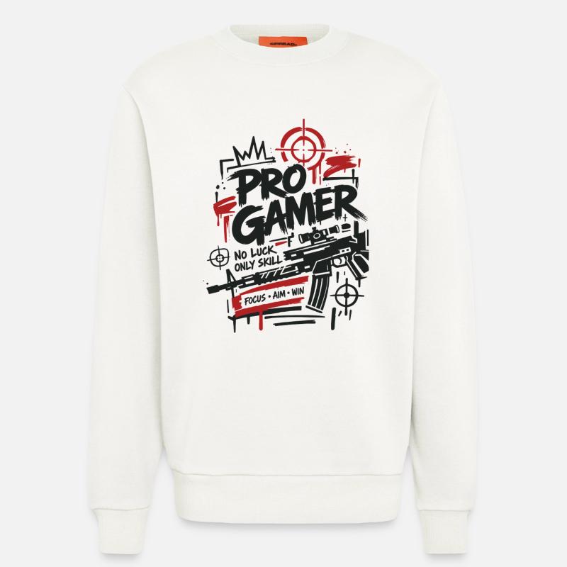 Gaming Lover Controller Graphics - Sweatshirt - made by SPREAD  - OFF WHITE