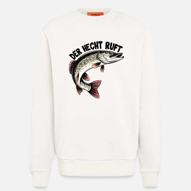 Der Hecht ruft! - Sweatshirt - made by SPREAD - OFF WHITE