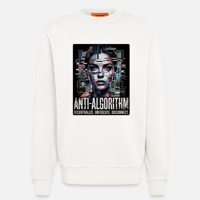 Anti Algorithm - Sweatshirt - made by SPREAD  - OFF WHITE