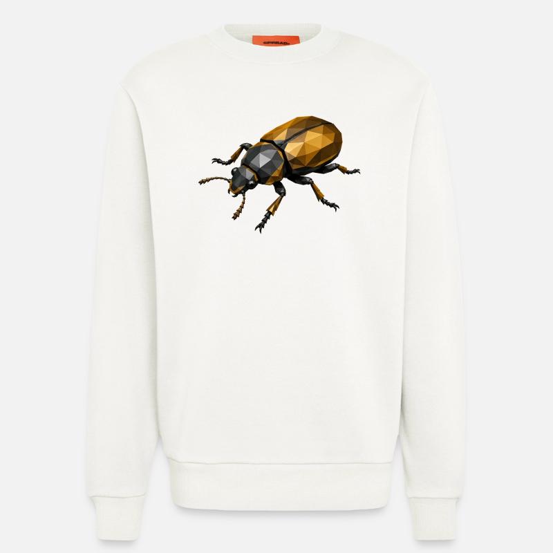 Geometric Low-Poly Insect - Sweatshirt - made by SPREAD - OFF WHITE