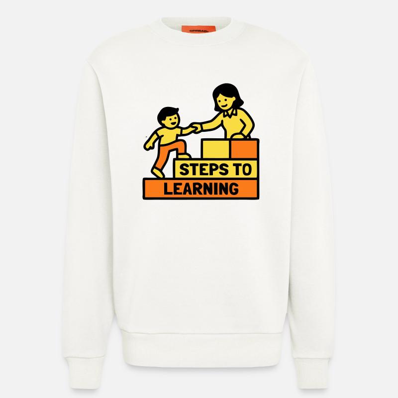 Steps to Learning School Logo - Sweatshirt - made by SPREAD  - OFF WHITE