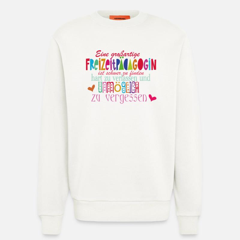Freizeitpädagogin - Sweatshirt - made by SPREAD - OFF WHITE