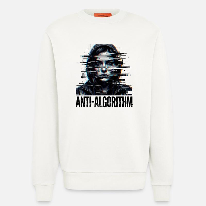 Anti algorithme numérique - Sweat bio décontracté fabriqué en UE - OFF WHITE