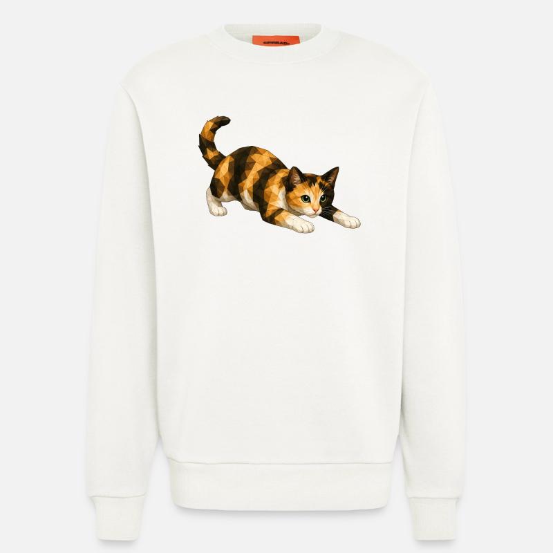 Emmi PolygonKatzenkunst - Sweatshirt - made by SPREAD - OFF WHITE