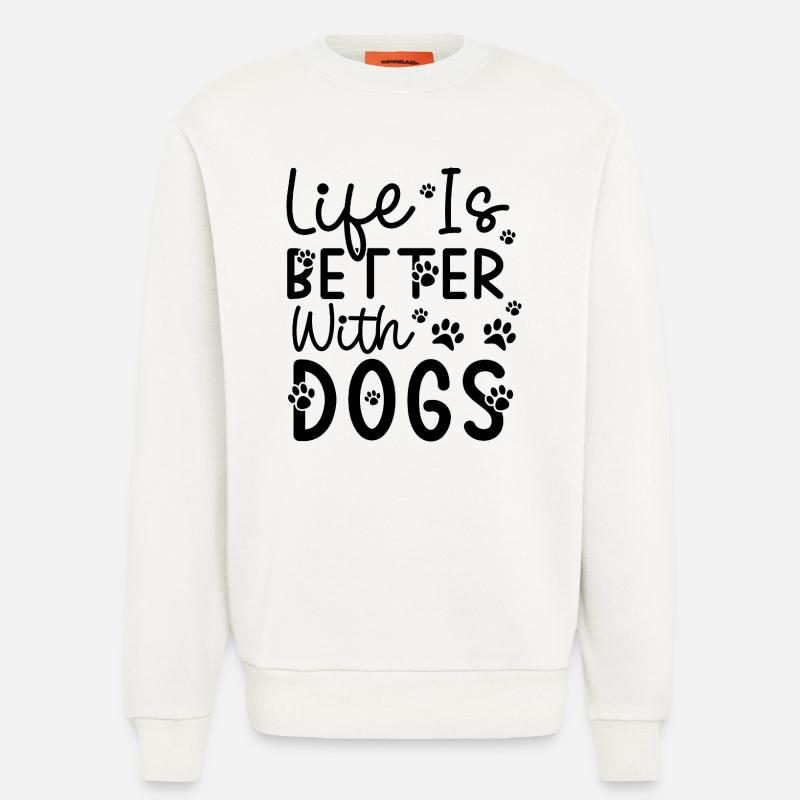 Monochromes Minimal-Abstract Muster - Sweatshirt - made by SPREAD  - OFF WHITE