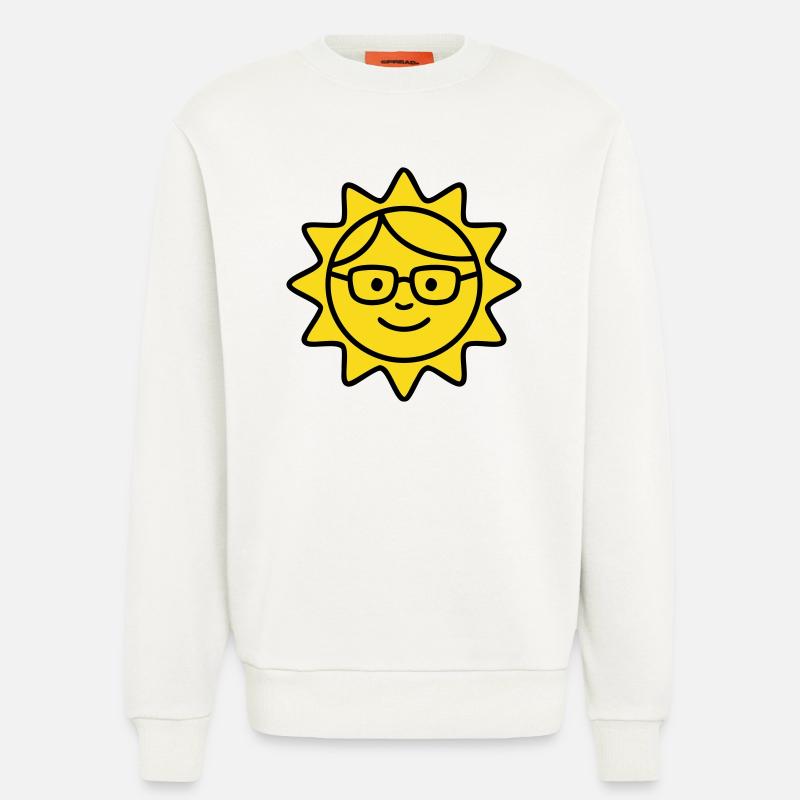 Lachende Sonne Brille Comic - Sweatshirt - made by SPREAD  - OFF WHITE