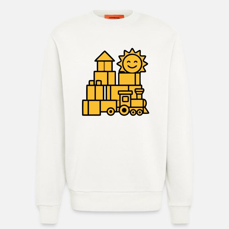 Bauklötze Eisenbahn Spielzeug - Sweatshirt - made by SPREAD  - OFF WHITE