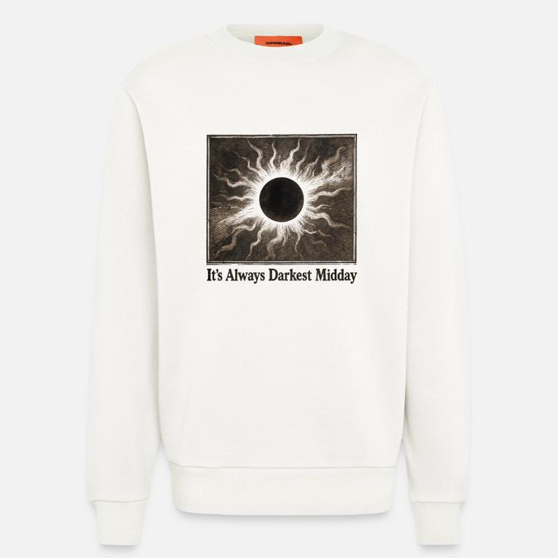 Darkest Noon | Solar eclipse - Sweatshirt - made by SPREAD  - OFF WHITE