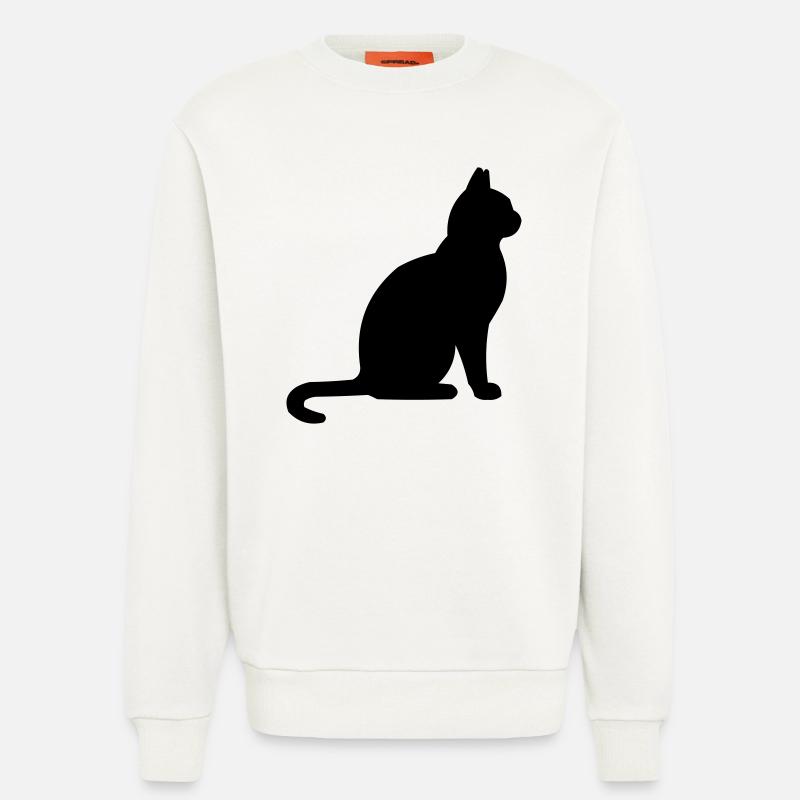 Cat - Sweatshirt - made by SPREAD  - OFF WHITE