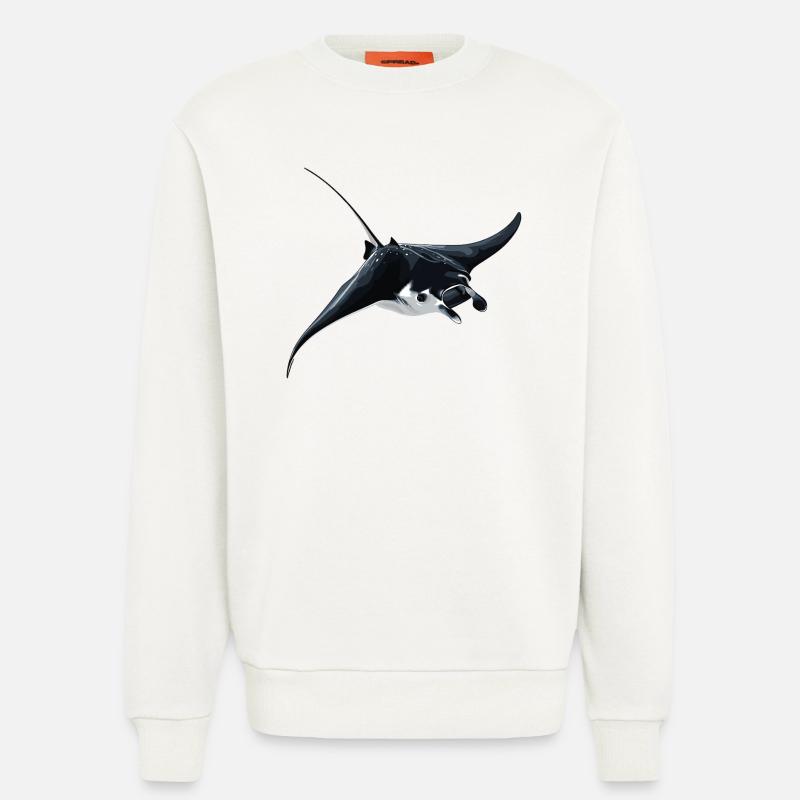 Rays Manta Rays - Sweatshirt - made by SPREAD  - OFF WHITE