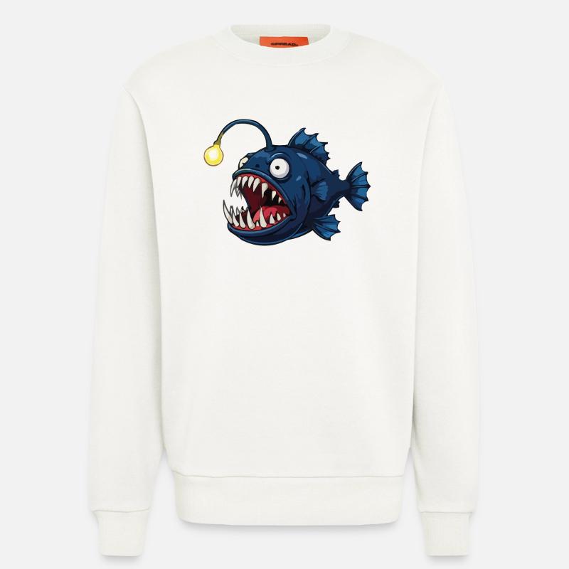 Deep-sea frogfish with light - Sweatshirt - made by SPREAD  - OFF WHITE