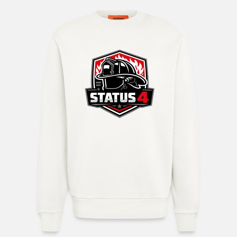 Status4 Fire Brigade Protection Logo - Sweatshirt - made by SPREAD  - OFF WHITE