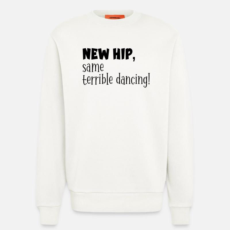 Hanches - Danse drôle - Sweat bio décontracté fabriqué en UE - OFF WHITE