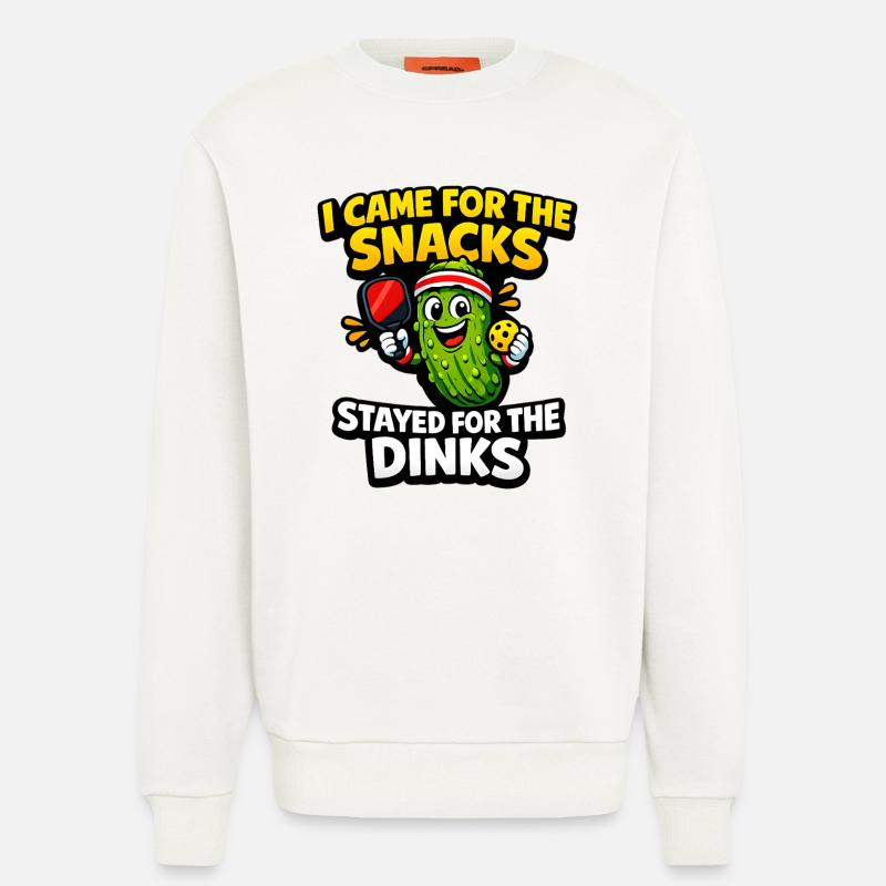 Gurkenheld: Snacks statt Dinks - Sweatshirt - made by SPREAD  - OFF WHITE