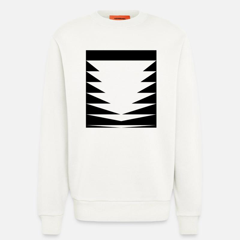 Triangles Pattern design - Sweatshirt - made by SPREAD - OFF WHITE
