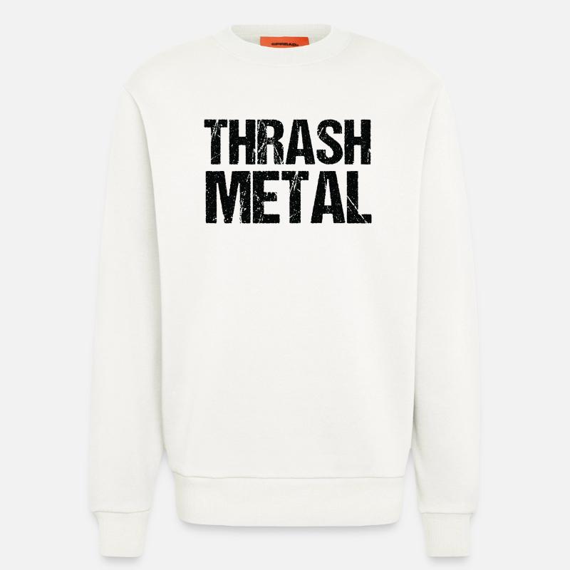 Thrash Metal Bold Typography - Sweatshirt - made by SPREAD - OFF WHITE