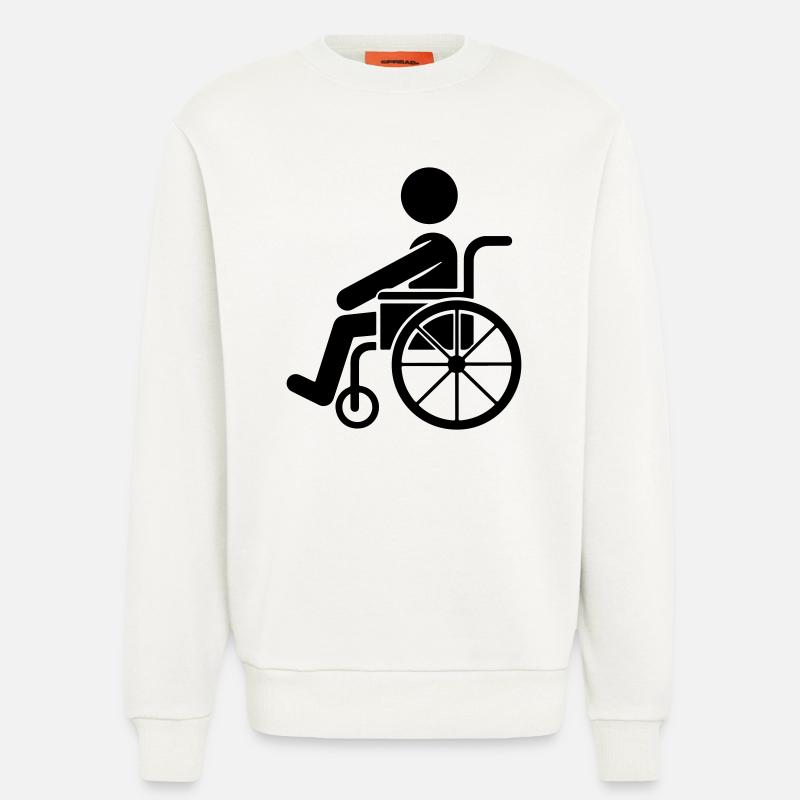 Mann im Rollstuhl - Sweatshirt - made by SPREAD  - OFF WHITE