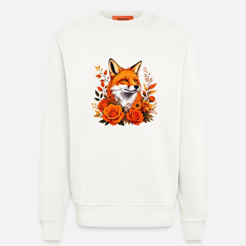 Fuchs im Herbstrausch - Sweatshirt - made by SPREAD - OFF WHITE