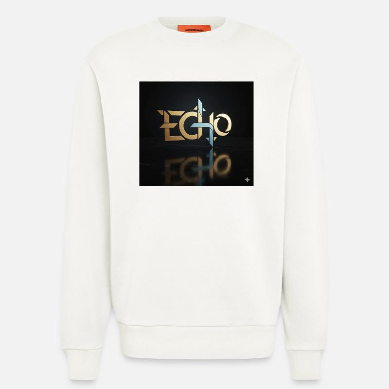 Jeu de lumière Echo Geometry - Sweat bio décontracté fabriqué en UE - OFF WHITE