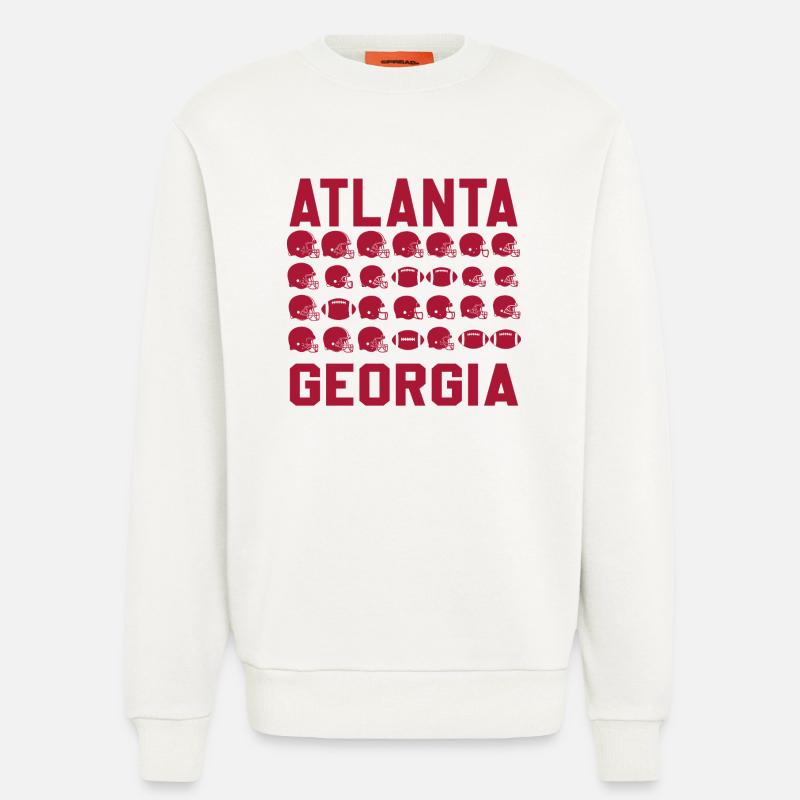 Atlanta Georgia's Gridiron Silhouettes - Sweatshirt - made by SPREAD  - OFF WHITE