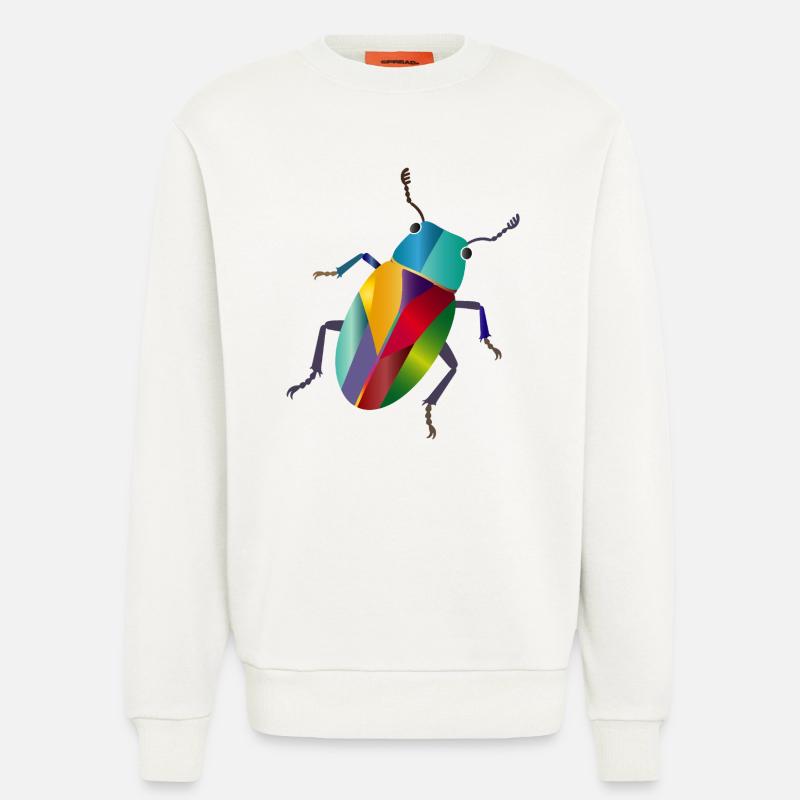 Bunter Juwelkäfer Regenbogen Stil - Sweatshirt - made by SPREAD - OFF WHITE