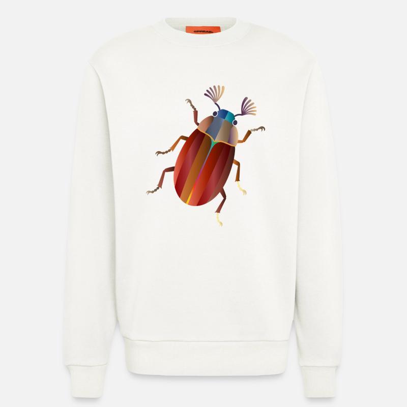 Bunter Maikäfer Retro Stil - Sweatshirt - made by SPREAD - OFF WHITE