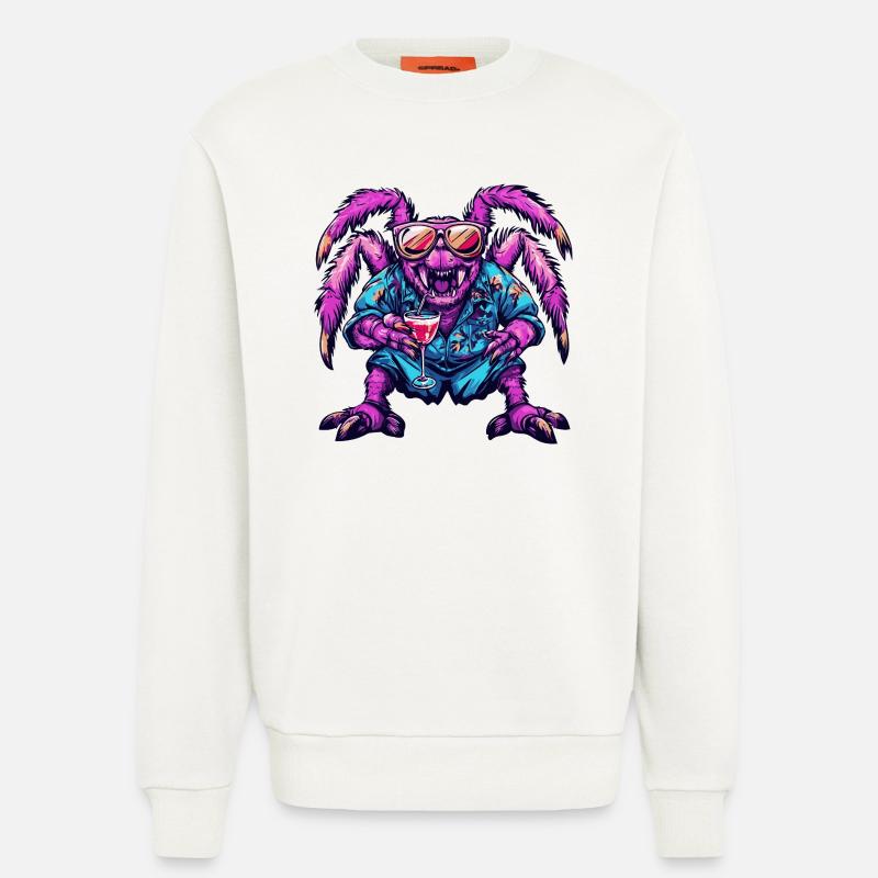 Tarantula Comic Sommer - Sweatshirt - made by SPREAD - OFF WHITE