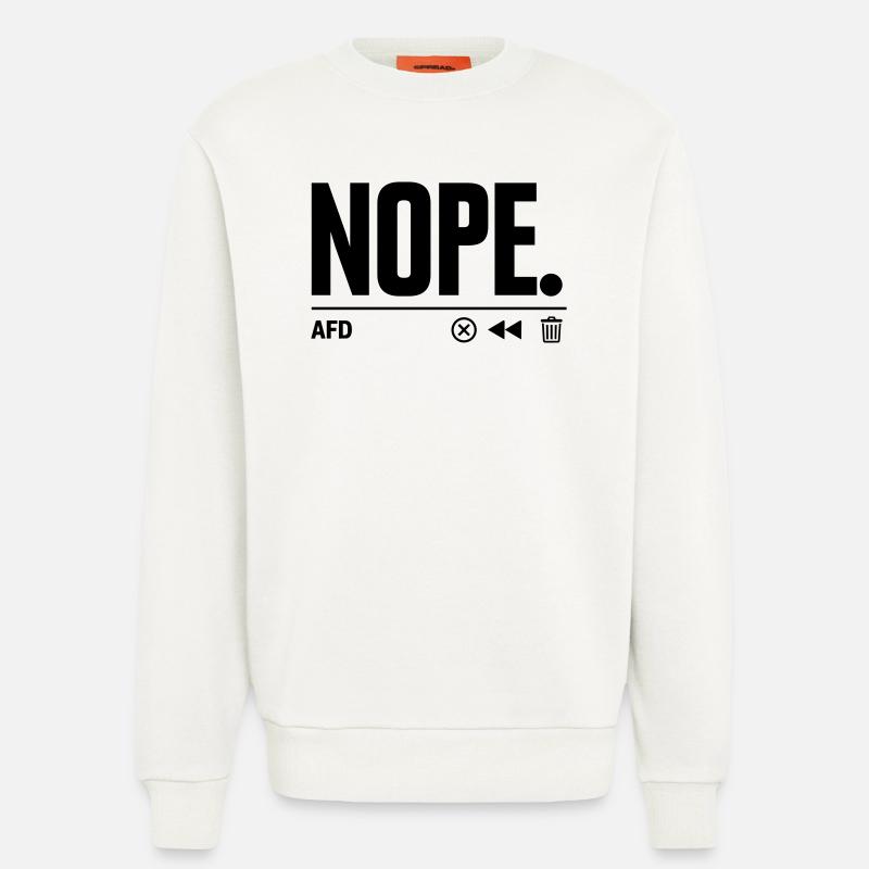 NON AfD - Sweat bio décontracté fabriqué en UE - OFF WHITE