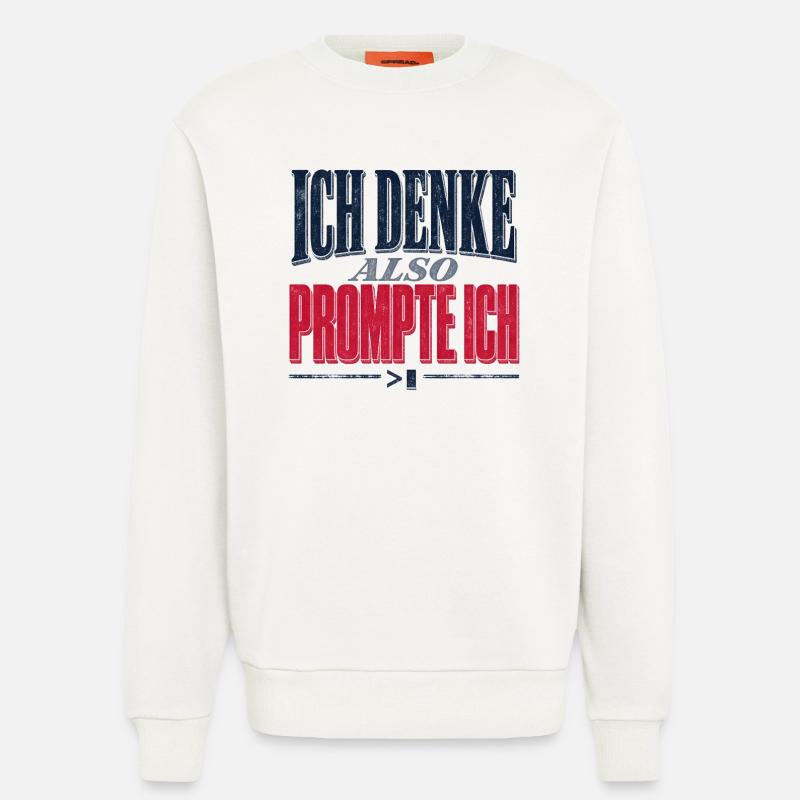 Ich Denke Also PromptIch - Sweatshirt - made by SPREAD - OFF WHITE