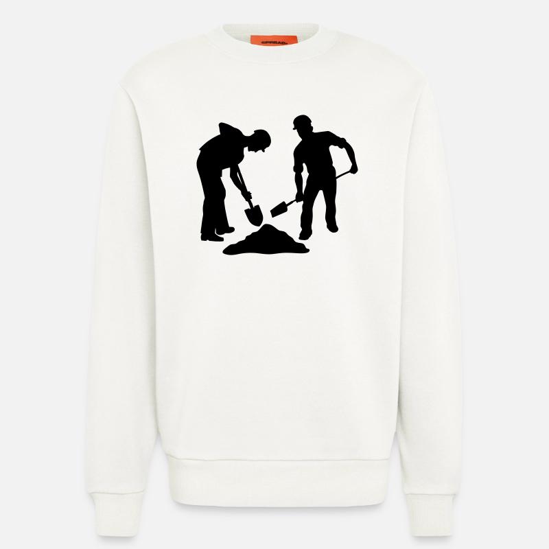 Sandarbeiterteam – Bodenpersonal - Sweatshirt - made by SPREAD - OFF WHITE