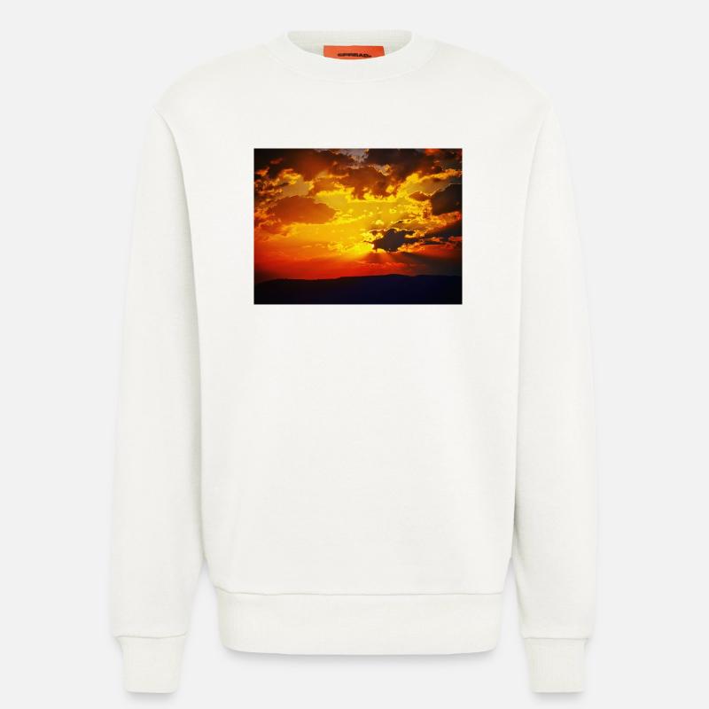 Sonnenuntergangsfeuerstrahlen - Sweatshirt - made by SPREAD  - OFF WHITE