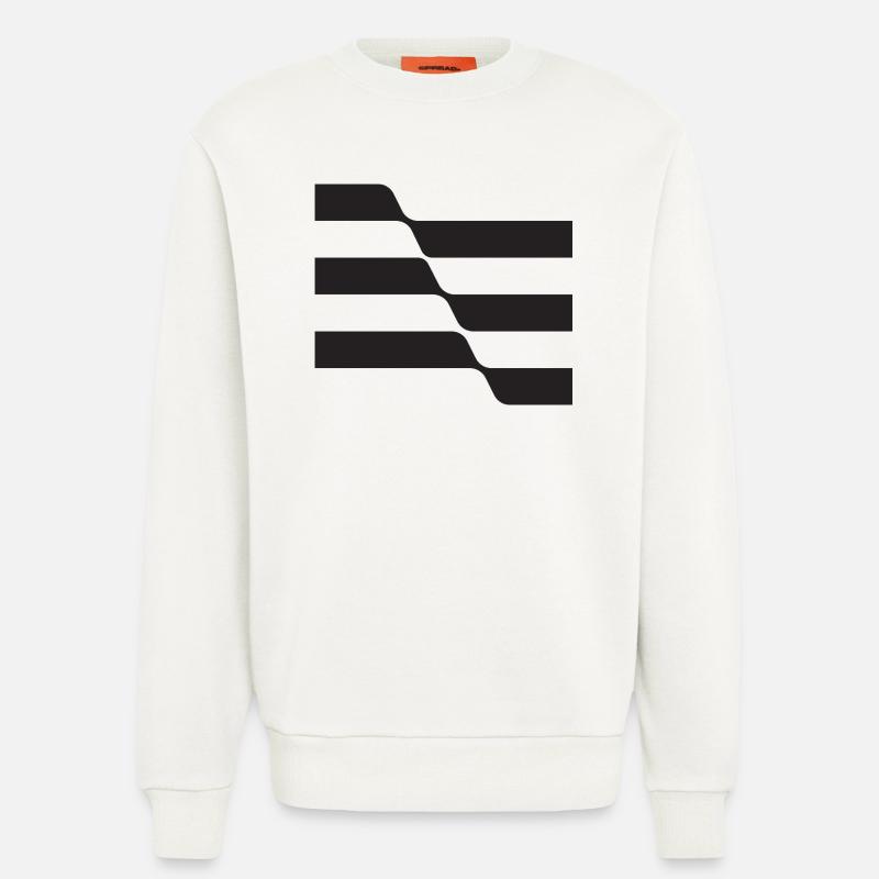 Conception de la vague noire - Sweat bio décontracté fabriqué en UE - OFF WHITE