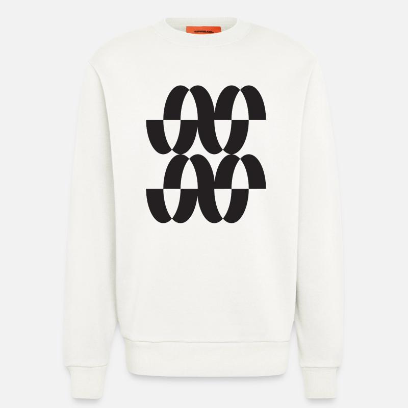 Interwoven Orbit Pattern - Sweatshirt - made by SPREAD - OFF WHITE