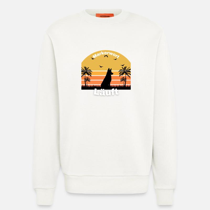 Exécution de mots de repère - Sweat bio décontracté fabriqué en UE - OFF WHITE