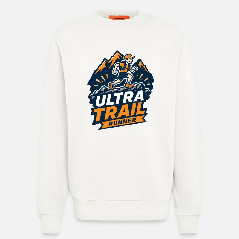 Ultra Trail Runner - Sweatshirt - made by SPREAD - OFF WHITE