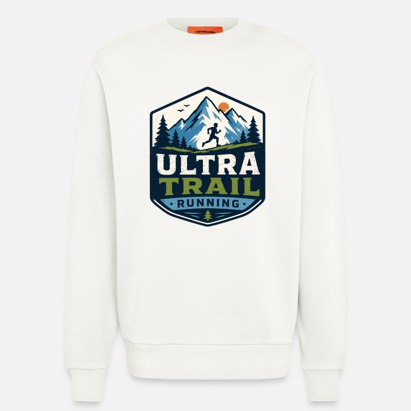 Ultra-Trailrunning - Sweatshirt - made by SPREAD  - OFF WHITE