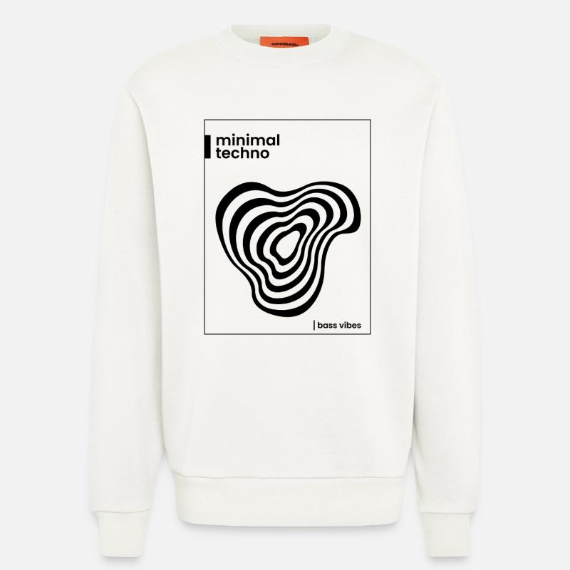 Conception minimale de l’affiche techno - Sweat bio décontracté fabriqué en UE - OFF WHITE