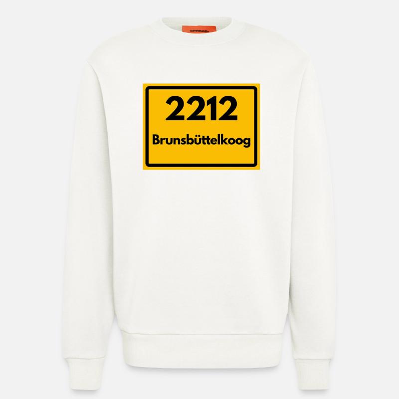 ALTE POSTLEITZAHL 2212 BRUNSBÜTTELKOOG - Sweatshirt - made by SPREAD  - OFF WHITE