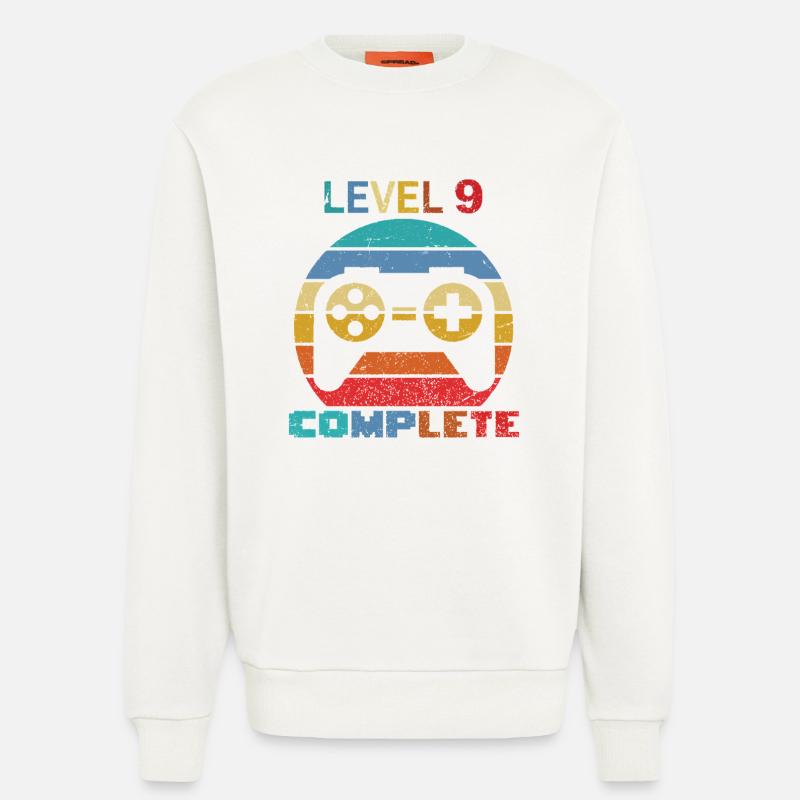 level 9 complete - Sweatshirt - made by SPREAD - OFF WHITE