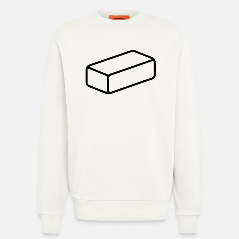 brique - Sweat bio décontracté fabriqué en UE - OFF WHITE