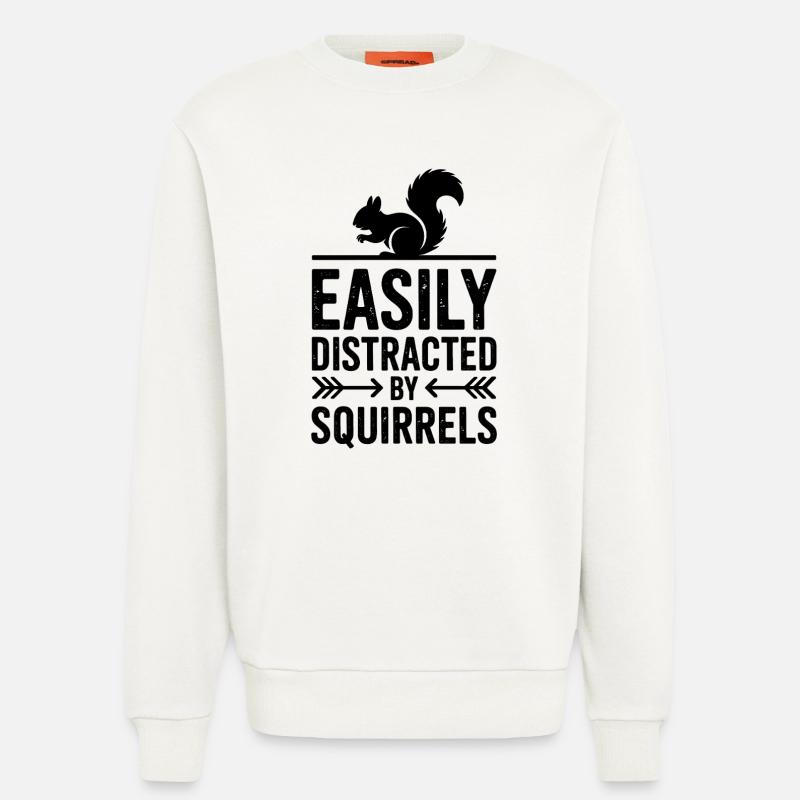 Eichhörnchen Sprüche Lustig Eichhörnchen Geschenk - Sweatshirt - made by SPREAD - OFF WHITE