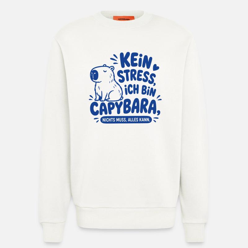 Kein Stress ich bin Capybara - Sweatshirt - made by SPREAD - OFF WHITE