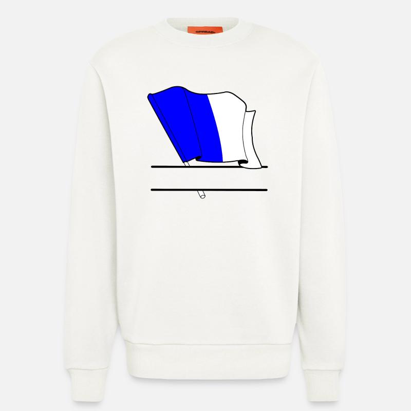 Spa Custom Flag - Sweatshirt - made by SPREAD - OFF WHITE