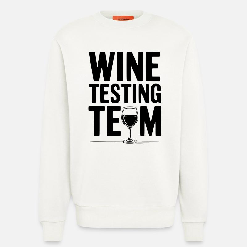 Wine Testing Team - Sweatshirt - made by SPREAD - OFF WHITE