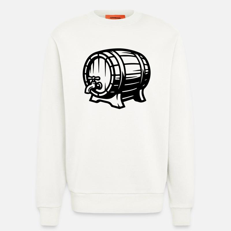 Bierfass Symbol Bier - Sweatshirt - made by SPREAD  - OFF WHITE