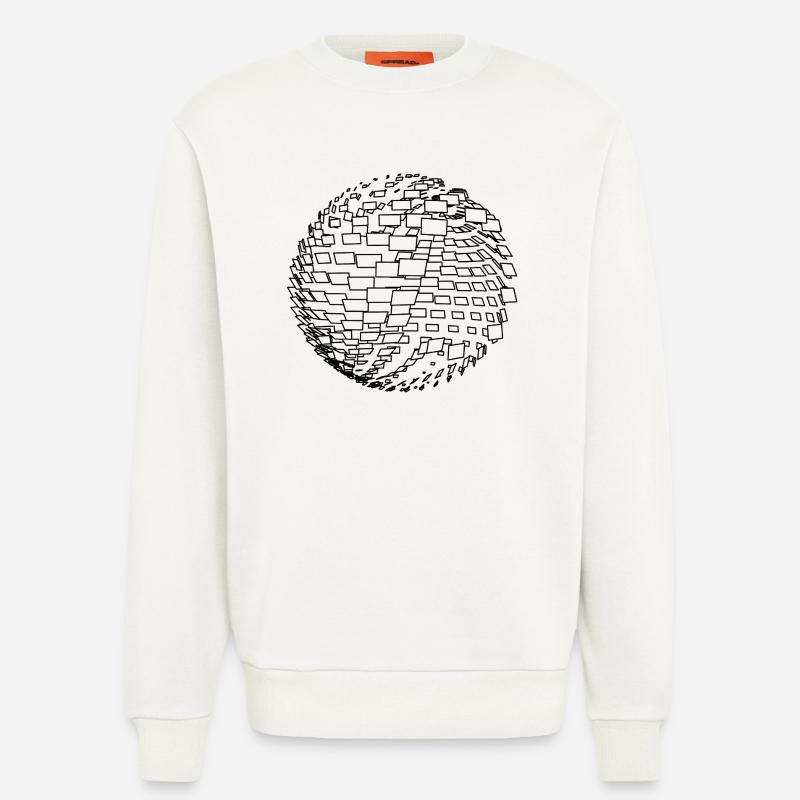 Sphère paramétrique - Sweat bio décontracté fabriqué en UE - OFF WHITE