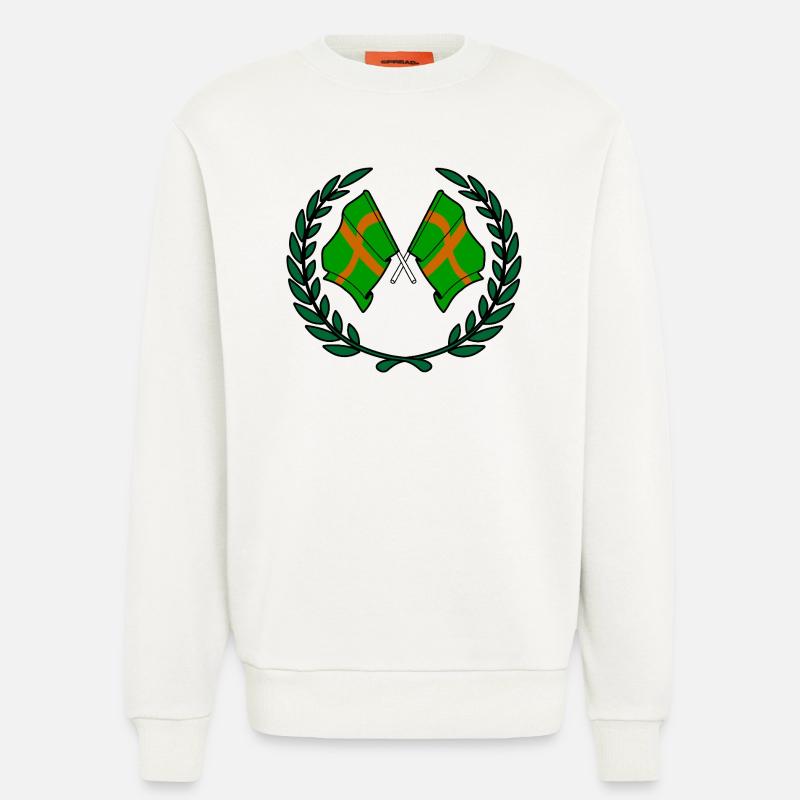 Walking Crest Custom - Sweatshirt - made by SPREAD  - OFF WHITE
